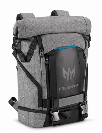 Acer PREDATOR herní batoh ROLLTOP pro 15" notebooky, šedý (RETAIL balení)