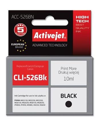 ActiveJet inkoust Canon CLI-526Bk, 10 ml, new ACC-526Bk