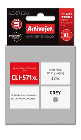 ActiveJet inkoust Canon CLI-571G XL, 12 ml, new ACC-571GNX
