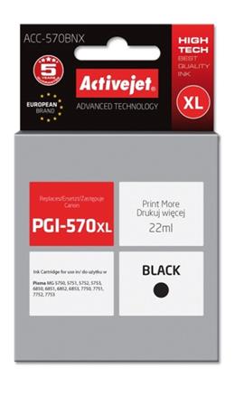 ActiveJet inkoust Canon PGI-570Bk XL new ACC-570BNX 22 ml