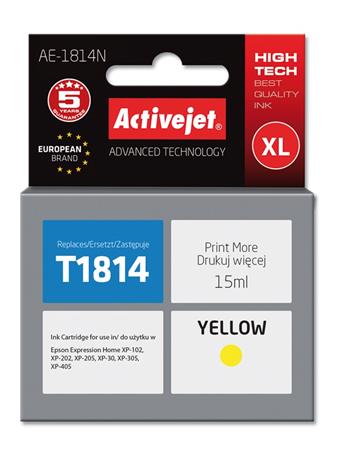 ActiveJet inkoust Epson T1814 Y new AE-1814N 15 ml