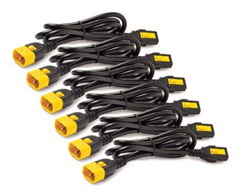 APC Power Cord Kit, ( 6ea) ,Locking, 10A, 100-230V, C13 to C14 1,2m, černý