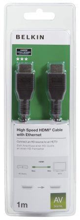 Belkin kabel HDMI HighSpeed 3D s Ethernetem, nikl - 1m