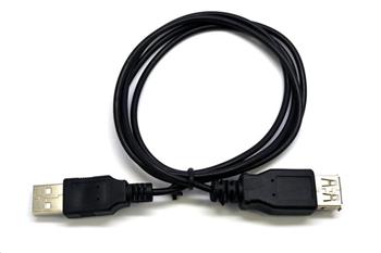 C-TECH Kabel USB A-A 1,8m 2.0 prodlužovací, černý