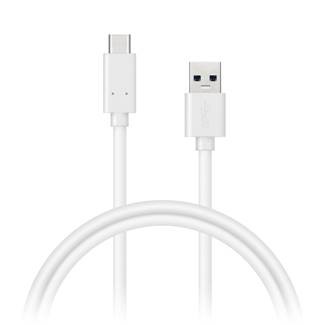 CONNECT IT Wirez USB C (Type C) - USB, tok proudu až 3A !, bílý, 1 m