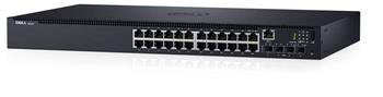 Dell Networking N1524P PoE+ 24x 1GbE + 4x 10GbE SFP+ fixed ports Stacking IO to PSU airflow AC