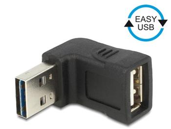 Delock adaptér EASY-USB 2.0-A samec > USB 2.0-A samice pravoúhlý nahoru/dolů