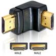 Delock adaptér HDMI A samec/samec, pravoúhlý, dolů