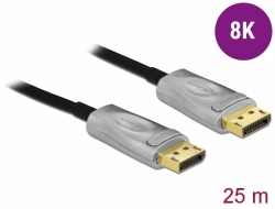 Delock Aktivní optický kabel DisplayPort 1.4 8K 25 m