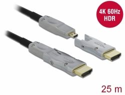 Delock Aktivní optický kabel HDMI 4K 60 Hz 25 m