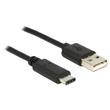 Delock Cable USB 2.0 Type-A male > USB Type-C™ 2.0 male 2.0 m black