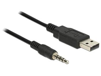 Delock Cable USB TTL male > 3.5 mm 4 pin stereo jack male 1.8 m (5 V)