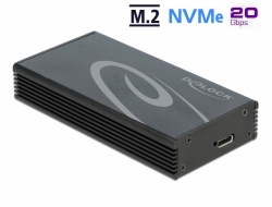 Delock Externí pouzdro pro M.2 NVMe PCIe SSD se SuperSpeed USB 20 Gbps (USB 3.2 Gen 2x2) USB Type-C™ samice