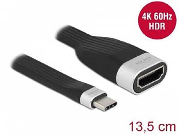Delock FPC plochý stuhový kabel, USB Type-C™ na HDMI (DP Alt Mode) 4K 60 Hz, 13,5 cm