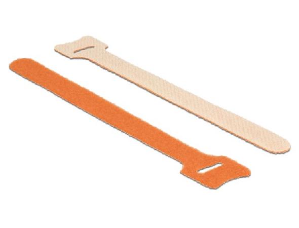 Delock Hook-and-loop fasteners L 150 mm x W 12 mm 10 pieces orange