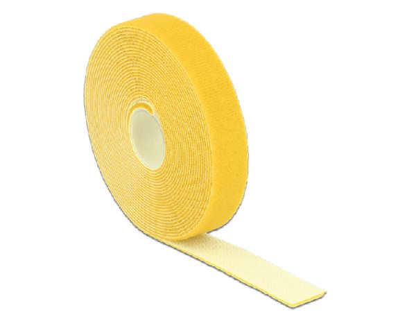 Delock Hook-and-loop fasteners L 5 m x W 20 mm roll yellow