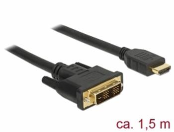 Delock Kabel DVI 18+1 samec > HDMI-A samec 1,5 m černý