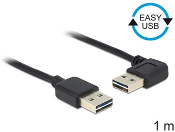 Delock Kabel EASY-USB 2.0-A samec > samec pravoúhlý 1 m