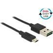 Delock kabel EASY-USB 2.0 Type-A samec > EASY-USB 2.0 Type Micro-B samec černý 1 m