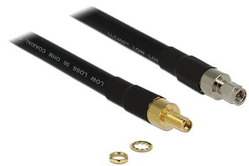 Delock Kabel k Anténě RP-SMA Plug > RP-SMA Jack CFD400 LLC400 1 m Nízká ztrátovost