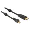 Delock Kabel mini Displayport 1.2 samec se šroubky > HDMI samec 4K aktivní černý 1 m