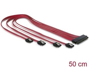 Delock kabel SAS 32pin zu 4xSATA 7pin 50 cm metal