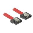 Delock kabel SATA FLEXI 6 Gb/s 20 cm červený kovová spona