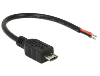 Delock Kabel USB 2.0 Micro-B samec > 2 x dráty bez konektoru 10 cm Raspberry Pi