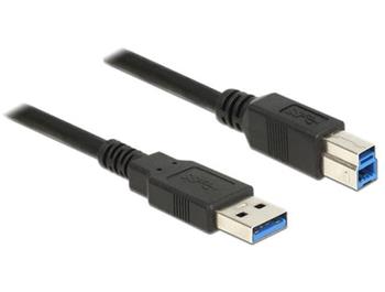 Delock Kabel USB 3.0 Typ-A samec > USB 3.0 Typ-B samec 1,5 m černý