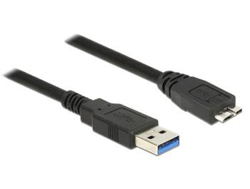 Delock Kabel USB 3.0 Typ-A samec > USB 3.0 Typ Micro-B samec 2,0 m černý