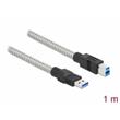 Delock Kabel USB 3.2 Gen 1 Typu-A samec na Typu-B samec, s kovovým opláštěním, 1 m