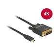 Delock Kabel USB Type-C™ samec > DVI 24+1 samec (DP Alt Mód) 4K 30 Hz 3 m černý