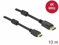 Delock Kabel z Active DisplayPort 1.2 na HDMI, 4K, 60 Hz 10 m