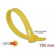 Delock Kabelové stahovací pásky pro opakované použití tepelne odolné D 150 x Š 7,5 mm 100 kusu žlutá