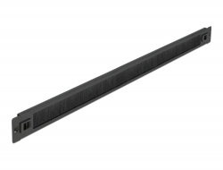 Delock Kartácový proužek délky 19" (48,26 cm) pro správu kabelu, beznástrojový, 1U, cerný