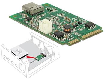 Delock Mini PCIe I/O PCIe full size 1 x USB Type-C™ 3.1 Gen 2 samice