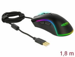 Delock Optická sedmitlacítková herní myš USB - pro praváky