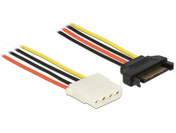 Delock Power Cable SATA 15 pin male > 4 pin female 100 cm