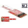 Delock Převodník Mini PCIe > M.2 Key B slot + Micro SIM slot