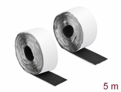 Delock Prilnavá páska suchého zipu Velcro, na zapínání háckovým a smyckovým povrchem, D 5 m x Š 50 mm, cerná
