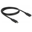 Delock Prodlužovací kabel SuperSpeed USB (USB 3.1 Gen 1) USB Type-C™ samec > port samice 3 A 1,0 m černý