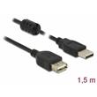 Delock Prodlužovací kabel USB 2.0 Typ-A samec > USB 2.0 Typ-A samice 1,5 m černý