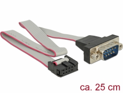 Delock Sériový kabel RS-232 se svorkovnicí na DB9 samec dispozice 1:1