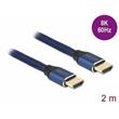 Delock Ultra vysokorychlostní HDMI kabel, 48 Gbps, 8K 60 Hz, modrý 2 m certifikovaný