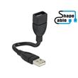 Delock USB 2.0 kabel samec > A samice ShapeCable 0,15 m