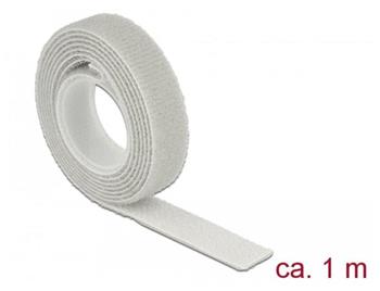 Delock Vázací pásky na suchý zip D 1 m x Š 13 mm oválné šedá