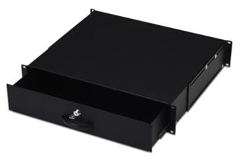 Digitus 19" uzamykatelný šuplík 3U barva černá RAL 9005 / výprodej
