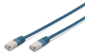 Digitus CAT 5e SF-UTP patch cable, Cu, PVC AWG 26/7, length 0.5 m, color blue