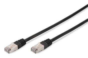 Digitus CAT 5e SF-UTP patch cable, Cu, PVC AWG 26/7, length 1 m, color black