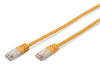 Digitus CAT 5e SF-UTP patch cable, Cu, PVC AWG 26/7, length 1 m, color yellow